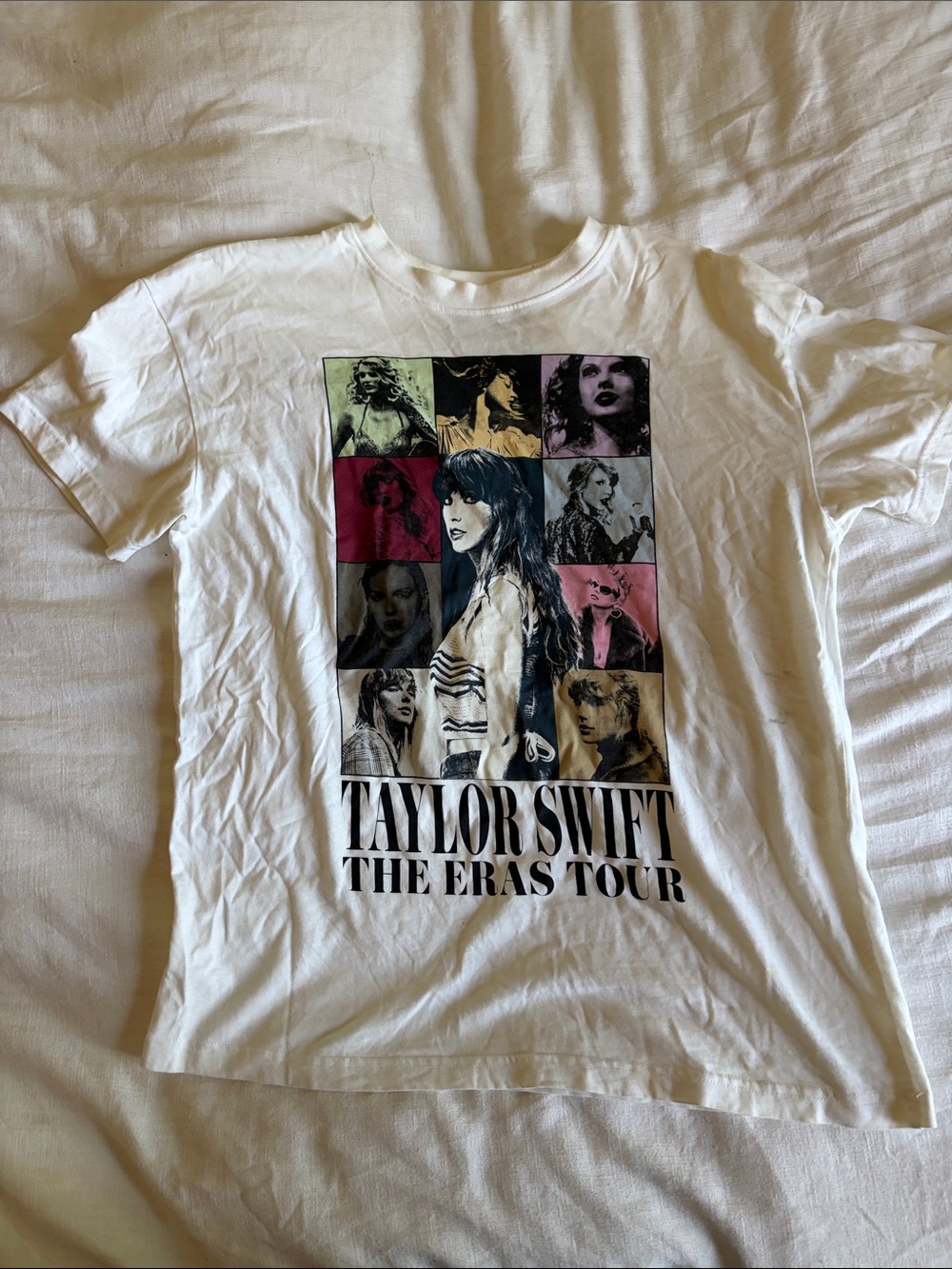 Taylor Swift White The Eras Tour Women’s Short Sleeve Graphic Tee